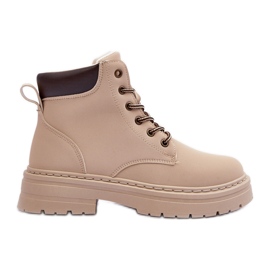 Dame Trapper Boots Varm Lys Beige Corbin