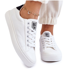 Klassiske lave sneakers Big Star LL274091 Hvid