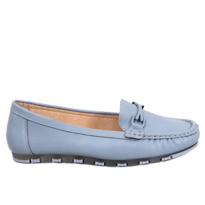 Klassiske loafers med en læder indersål Debell Blue blå