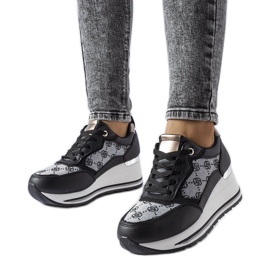 Sorte wedge sneakers fra Rouxi