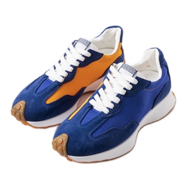 Marineblå og orange herresneakers fra Dorolis