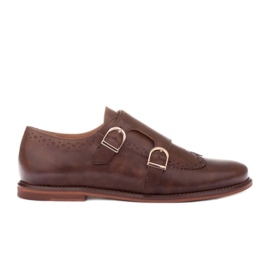 Marco Shoes Ægte læder munke brun