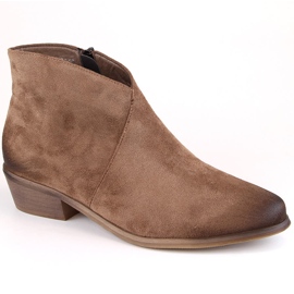 Cowboystøvler i beige ruskind til kvinder Potocki SZ12188