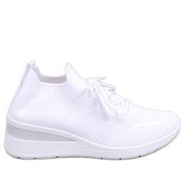 Leakes Hvide wedge sneakers