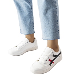 Hvide flade sneakers fra Bonafous