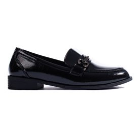 Lakerede elegante sorte Shelovet loafers