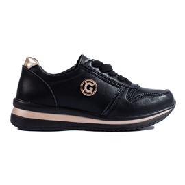 Shelovet sneakers i sort læder