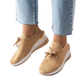 Inna Beige wedge sneakers fra Alberica