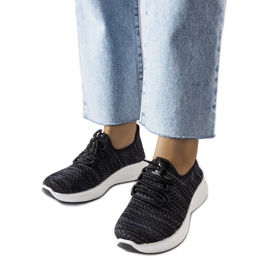 Sorte sneakers i stof fra Tommaso