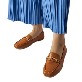 Brune dekorative loafers fra Docherty