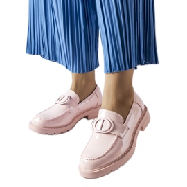 Inna Scranton pink patent loafers lyserød