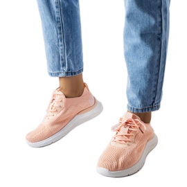 Orange og hvide sneakers fra Nelson