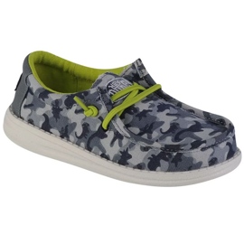 Sko Hey Dude Wally Youth Camodino Jr 40043-425 grå