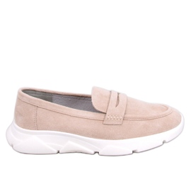 Mokkasiner med sportssåler fra Hicks Beige