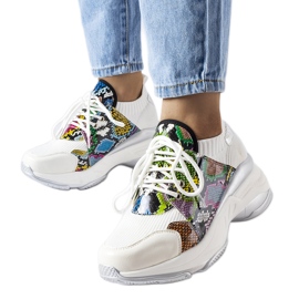 Hvide sneakers med animalsk accent fra Filiberto