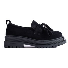 Sorte ruskindskvast loafers fra Shelovet