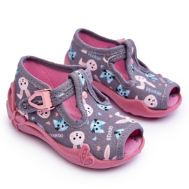 BEFADO S.A. Befado 213P139 Kanin Slippers Sandaler, Grå og Pink lyserød
