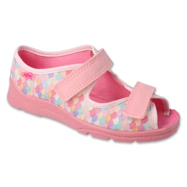 Befado børnesandaler med velcro 969Y169 pink lyserød