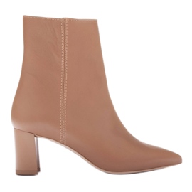 Elegante ankelstøvler i læder Marco Shoes 2363B-755-1 beige