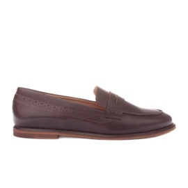 Marco Shoes Mokkasiner lavet af naturligt læder brun