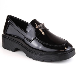 Sort lak-slip-on damesko Filippo DP4710