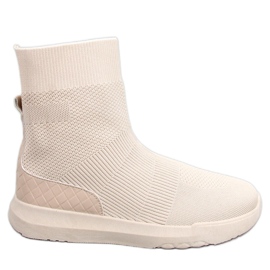Ervin Beige sok high-top sneakers
