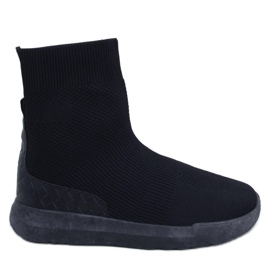 Ervin sorte strømpesneakers