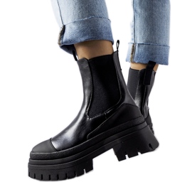 Sorte massive Wexford slip-on ankelstøvler