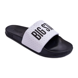 Klassiske flip-flops til kvinder Big Star MM274713 hvid og sort