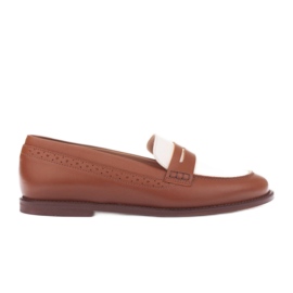 Marco Shoes Mokkasiner lavet af naturligt læder brun