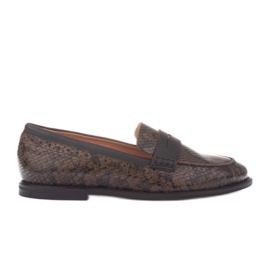 Marco Shoes Mokkasiner lavet af naturligt læder brun
