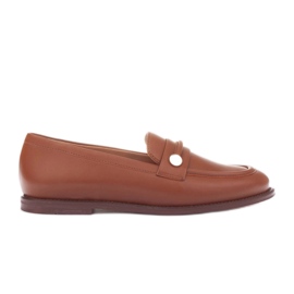 Marco Shoes Læder loafers og mokkasiner brun