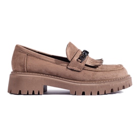 Shelovet loafers i beige ruskind til kvinder