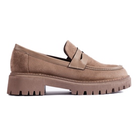 Loafers i beige ruskind til kvinder fra Shelovet