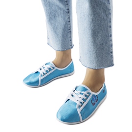 Blå Woodstock sneakers til kvinder