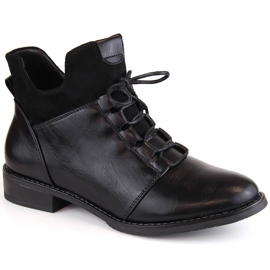 M. DASZYŃSKI Fladhælede, isolerede sorte støvler til kvinder M.Daszyński MR2251-6