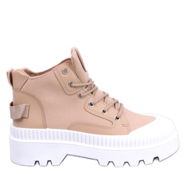 High-top sneakers med Tinli Khaki-beskytter beige