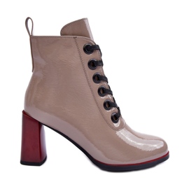 Patent ankelstøvler S.Barski MR870-15 Mørk Beige