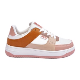 Sportssko til kvinder Sneakers Big Star MM274355 Brun og Pink hvid