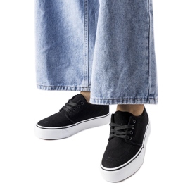 Sorte Abboud øko-ruskind sneakers