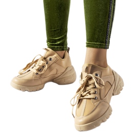 Mørkebeige sneakers med en fleksibel Abal-overdel