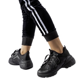 Sorte sneakers med en fleksibel Abal-overdel