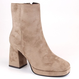 Ankelstøvler i ruskind Jezzi W JEZ411B, beige