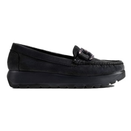 Loafers i sort ruskind til kvinder fra Shelovet