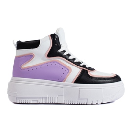High-top sneakers på en tyk Shelovet platform flerfarvet