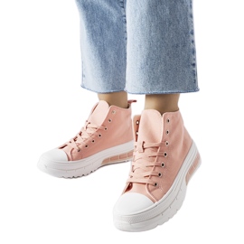 Pink Quiet high-top sneakers lyserød