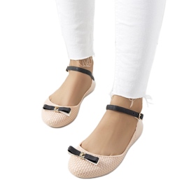 Heather beige ballet lejligheder til kvinder