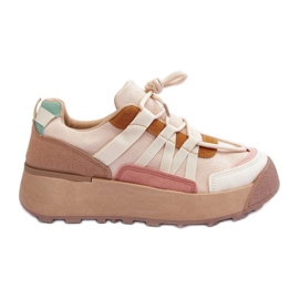PS1 Sportssko i ruskind til kvinder på den beige platform Rohan