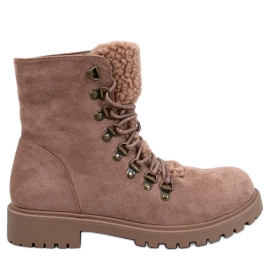 Leggs Beige snørestøvler