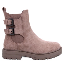 Lanier Taupe ankelstøvler i ruskind beige
